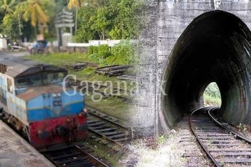 ප්‍රධාන දුම්රිය මාර්ගයේ පාලමක් කඩා වැටෙයි.