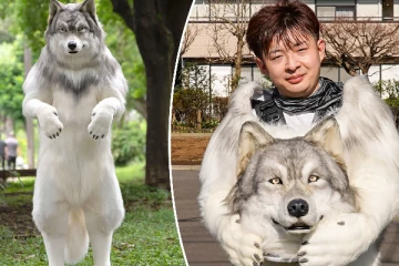 பெரும்தொகை செலவு செய்து ஓநாயாக மாறிய நபர்!