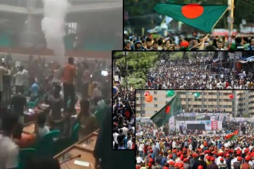 பங்களாதேஷ் பிரதமர் அலுவலகத்தினுள் புகுந்த போராட்டகாரர்கள்: வைரலான காணொளி