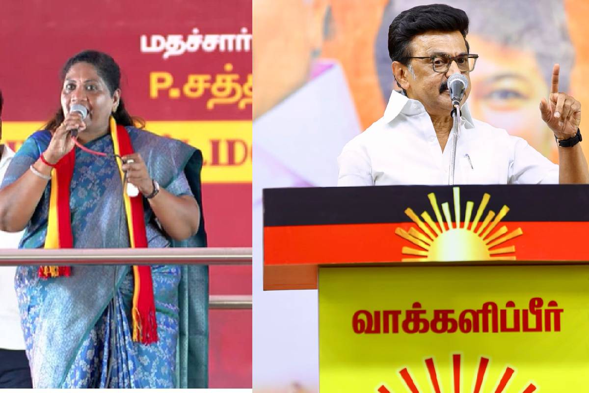 தவெக பெண் வேட்பாளர் குறித்த உருவ கேலி; மு.க.ஸ்டாலினுக்கு முதல்வர் விஜய் கண்டனம் | Cm Vijay Slams Mk Stalin For Controversy Speech