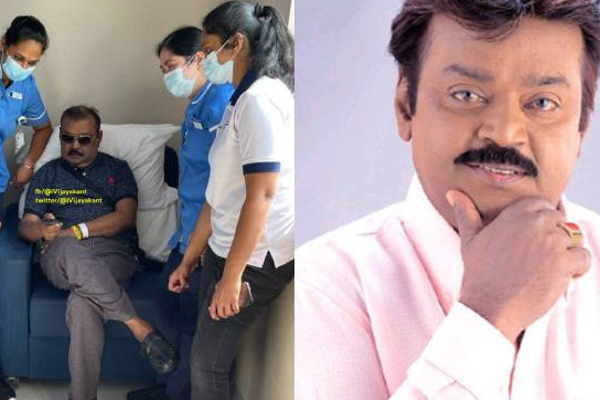 கெத்தா, மாஸா அப்படியே சென்னை திரும்பிய நடிகர் விஜயகாந்த் - ரசிகர்கள் உற்சாகம் | Actor Vijayakanth Return Chennai Safely