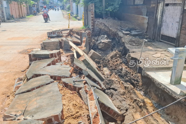 வடிகாலமைப்பு பணியில் ஈடுபட்டிருந்த ஊழியருக்கு நேர்ந்த கதி! | Employee Was Seriously Injured Wall Collapsed