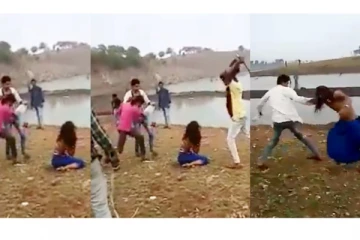 ஊரே வேடிக்கை பார்க்க 2 பெண்களை அடித்து, மிதித்து கொடுமைப்படுத்திய குடும்பத்தினர்! நெஞ்சை பதற வைக்கும் அதிர்ச்சி வீடியோ!