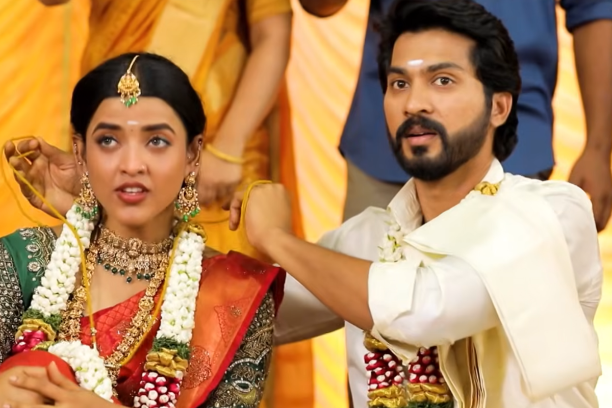 தாலி கட்டும்போது துப்பாக்கியுடன் வந்த கும்பல்.. சேரன் - சந்தா திருமணம் நடக்குமா? | Cheran Chandha Marriage In Ayyanar Thunai Serial தாலி கட்டும்போது துப்பாக்கியுடன் வந்த கும்பல்.. சேரன் - சந்தா திருமணம் நடக்குமா? | Cheran Chandha Marriage In Ayyanar Thunai Serial