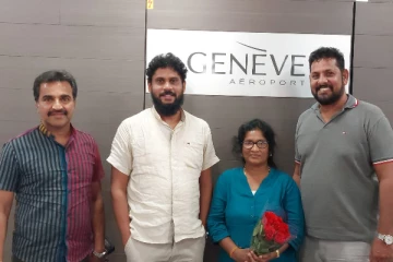 ஜெனிவா சென்றடைந்த தமிழ் அரசியல்வாதிகள்: நீதி கோரி ஆர்ப்பாட்டம் (photo)