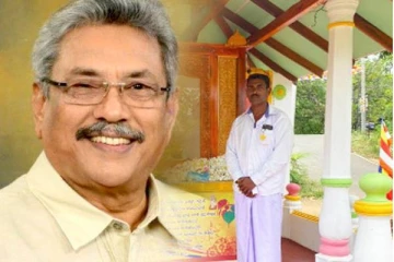 கோட்டாவின் முன்னோர்களுக்கு நன்றி செலுத்தும் கூலித் தொழிலாளி!(Photos)