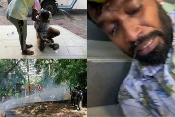 අද සිසු විරෝධයේදි හැමෝම ආදරේ කරන රැට්ටා.. කඳුළු ගෑස් උණ්ඩයක් වැදී රෝහල්ගත කරයි..(VIDEO/PHOTOS)