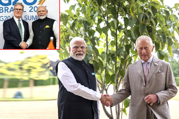 India UK Free Trade Agreement 2025, PM Modi King Charles meeting, India UK FTA textile exports, Ek Ped Maa Ke Naam King Charles, Modi UK visit 2025, India UK Vision 2035, CETA India UK 2025, UK India business deal, Ayurveda Yoga King Charles, Historic India UK trade pact