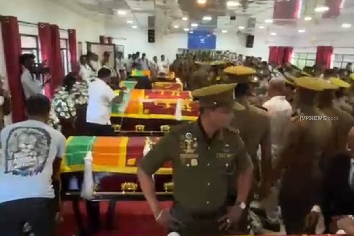 நாட்டை உலுக்கிய சிறைச்சாலை மோதல் ; அஞ்சலிக்காக எடுத்துவரப்பட்ட அதிகாரிகளின் உடலங்கள் | Negombo Prison Clash Bodies Of Officials Prison நாட்டை உலுக்கிய சிறைச்சாலை மோதல் ; அஞ்சலிக்காக எடுத்துவரப்பட்ட அதிகாரிகளின் உடலங்கள் | Negombo Prison Clash Bodies Of Officials Prison