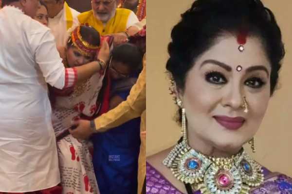 பக்தி பரவசத்தில் தன்னை மறந்து, கடிக்கத் தொடங்கிய நடிகை சுதா!! வைரல் வீடியோ | Sudha Chandran Emotional Outburst At Spiritual