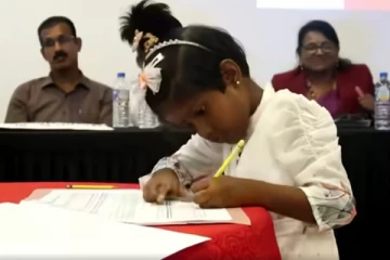 6 வயதான மட்டக்களப்பு மாணவி உலக சாதனை!