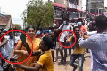 யாழில் போராட்டத்தை குழப்பவந்த அரசாங்க ஆதரவாளரை தாக்கிய பொதுமக்கள்! பதற்றத்தை கட்டுப்படுத்த குவிக்கப்பட்ட பொலிஸார் (Video)