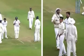 எதிரணி வீரர்களுடன் சேர்ந்து தான் அவுட்டானதை தானே கொண்டாடிய ரிஷப் பண்ட்! வைரல் வீடியோ