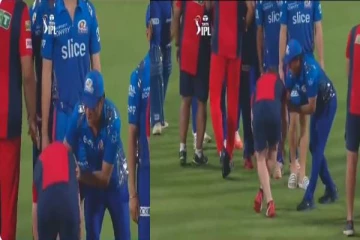 சச்சின் காலில் விழுந்த பிரபல கிரிக்கெட் வீரர் - பதறிப்போன சச்சின்..!