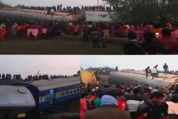 බෙංගාලයේ බිහිසුණු දුම්රිය අනතුරක්..07ක් මරුට..10කට බරපතලයි..(VIDEO)