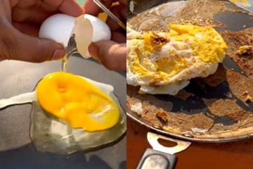 அடுப்பில்லாமல் ஆம்லெட் போடும் நபர்! ஒரு நிமிடத்தில் ஷாக்காகிய நெட்டிசன்கள்