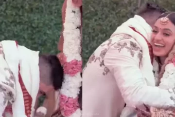 ஷாக்கில் புரோகிதர்....தாலி கட்டியதும் மணப்பெண்ணின் காலில் விழுந்த மாப்பிள்ளை!