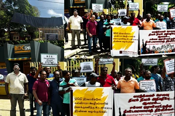 ஜனாதிபதியின் வருகைக்கு எதிராக யாழில் கறுப்பு கொடி போராட்டம்