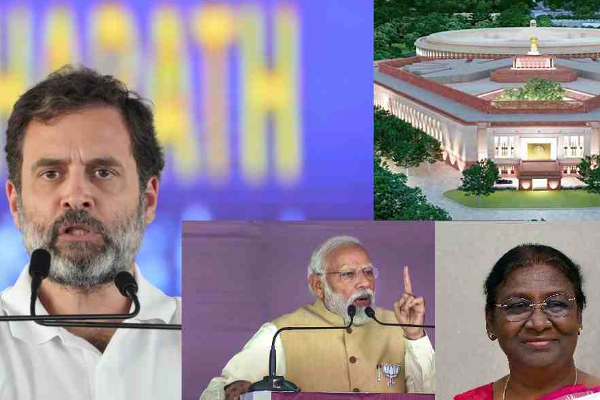 புதிய நாடாளுமன்ற கட்டிடம்; ஜனாதிபதி திறப்பது தான் சரியா? எதிர்க்கட்சிகள் புறக்கணிப்பு! | President Inaugurate The New Parliament Rahul Says புதிய நாடாளுமன்ற கட்டிடம்; ஜனாதிபதி திறப்பது தான் சரியா? எதிர்க்கட்சிகள் புறக்கணிப்பு! | President Inaugurate The New Parliament Rahul Says