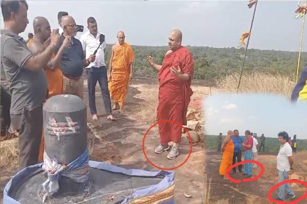 வெடுக்குநாறிமலை ஆலய வளாகத்திற்குள் பாதணிகளுடன் நுழைந்த பௌத்தபிக்குகள் உள்ளிட்ட குழு - ஐபிசி தமிழ்