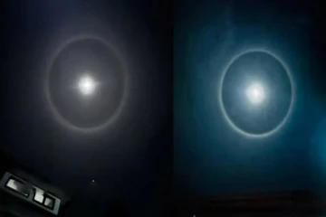 இலங்கை வான் பரப்பில் தென்பட்ட ஒளிவட்டம்