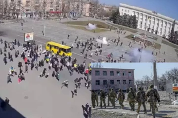 திடீரென மக்கள் மீது காட்டுமிராண்டித்தனமான தாக்குதலை நடத்திய ரஷ்யா! அதிர்ச்சி காணொளி