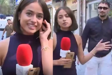 நேரலையில் பெண் செய்தியாளரை பின்னால் தொட்ட நபர், கடுப்பான தொகுப்பாளர் - வைரலாகும் வீடியோ!