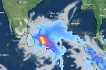நாளை திருகோணமலை- யாழ்ப்பாணத்திற்கு இடையில் கரை கடக்கும் தாழமுக்கம்! 70 கி.மீ வேகத்தில் கடும் காற்று
