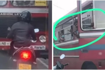 விதியை மீறி வந்த பேருந்து சாரதியை திணறவிட்ட நபர்! (Video)