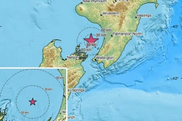 நியூசிலாந்தில் சக்தி வாய்ந்த நிலநடுக்கம் பதிவு