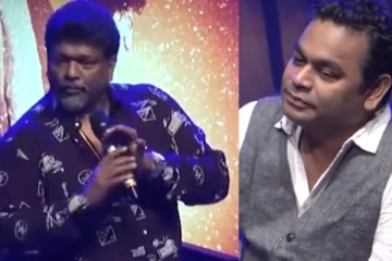 ஆணவத்தில் எல்லைமீறிய பார்த்திபன்: ஏ.ஆர்.ரஹ்மான் முன் மைக்கை தூக்கி நடிகர் மீது எறிந்ததால் பரபரப்பு