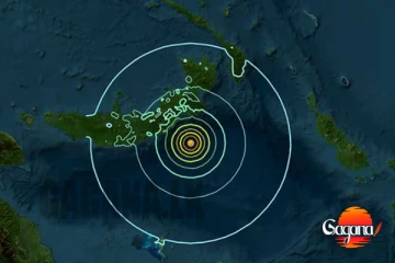 පැපුවා නිව්ගිනියාව ආසන්නයේ ඇති වූ ප්‍රබල භූමිකම්පාව