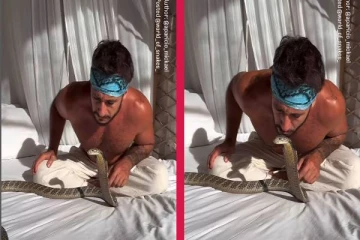 ராஜ நாகத்தை படுக்கையில் வைத்து முத்தமிட்ட நபர்... இறுதியில் என்ன நடந்தது?