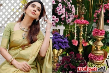 பட்டுபுடவையில் தேவதையாகவே மாறிய ஆர்த்தி ரவி! என்ன விசேஷம்?