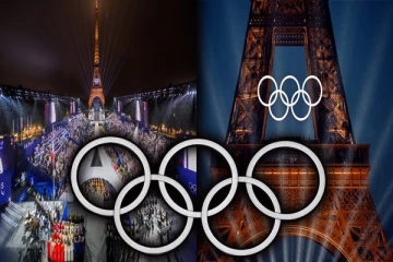 பரிஸில் கனவா நனவா என பிரமிக்க வைத்த ஒலிம்பிக் போட்டிகள் : வானில் எழுந்த பிரமாண்ட ஒலிம்பிக் ஜோதி