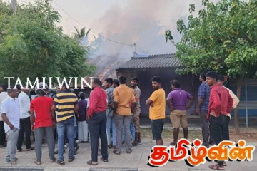 நானாட்டான் சுற்றுவட்டத்துக்கு அருகாமையில் தீ பரவல்