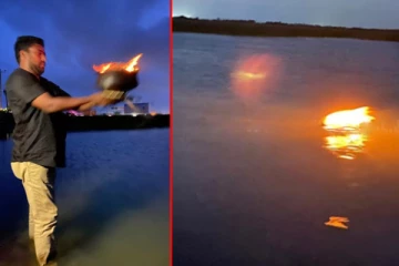 யாழ் செம்மணி தீபம் தொண்டமனாற்று கடலில்