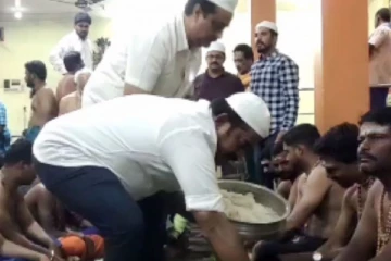 இதுதான் சார் தமிழ்நாடு .. மாலை போட்ட ஐயப்ப பக்தர்கள்.. அன்னதானம் வழங்கிய இஸ்லாமியர்கள்