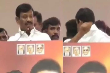 மைக்கை தள்ளிய எம்எல்ஏவின் பி.ஏ - மேடையில் முதுகில் குத்திய அமைச்சர்!