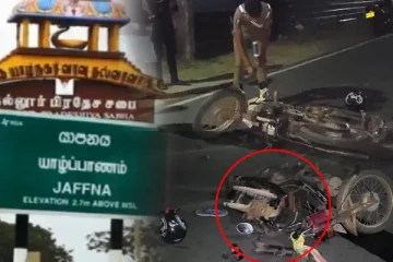 யாழில் மோட்டார் சைக்கிள் விபத்து: மீட்கப்பட்ட மது போத்தல்கள் - சிறுவர்கள் உட்பட மூவர் காயம்