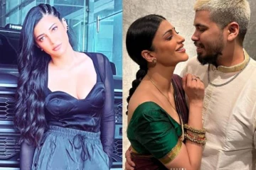 கிளாமர் ஆடையில் காதலருடன் நெருக்கம்!! வீடியோவை வெளியிட்ட நடிகை ஸ்ருதி ஹாசன்..