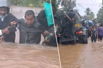 முல்லைத்தீவு மாவட்டத்தில் பெருவெள்ளம் : மீட்புப்பணியில் இராணுவம் (Photos)