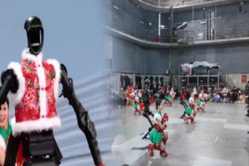 வசந்த விழாவில் மனிதர்களுடன் நடனமாடிய ரோபோக்கள்! வியப்பூட்டும் காணொளி