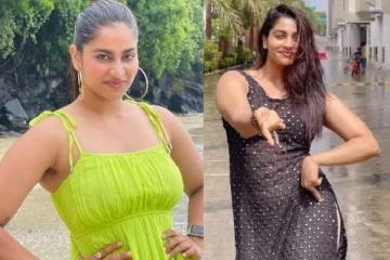 மழையை கொஞ்சி கொஞ்சி கூப்பிட்டு ஆட்டம் போட்ட நடிகை ஷிவானி நாராயணன்.. வீடியோ..