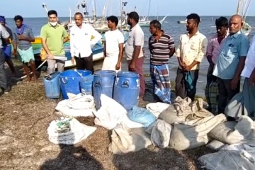 இலங்கைக்கு கடல் அட்டைகளை கடத்த முயன்ற மூவர் கைது