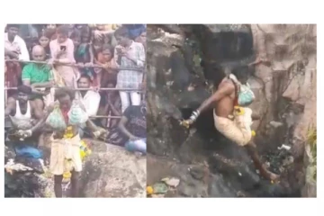 அருள் வந்து ஆடிய பூசாரி : 40 அடி பள்ளத்தில் தவறி விழுந்து பரிதாப பலி!