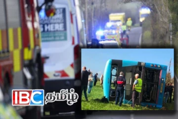 வடக்கு அயர்லாந்தில் 43 மாணவர்களுடன் பயணித்த பேருந்து விபத்து