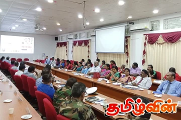 யாழ். மாவட்ட செயலகத்தில் அனர்த்த விழிப்புணர்வு தொடர்பான முன்னாயத்த நிகழ்வு