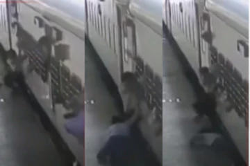 ஓடும் ரயில் தண்டவாளத்தில் விழுந்த நபர் - ஒரு கீறல் கூட ஏற்படாமல் உயிர்பிழைத்த அதிசயம்!