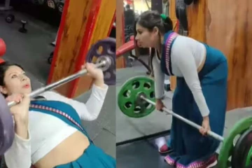 “இது ஆரம்பம் மட்டுமே” சேலையுடன் உடற்பயிற்சி செய்யும் பெண்!